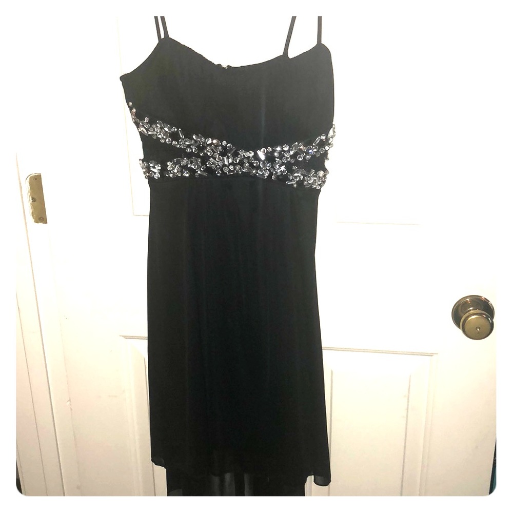 Black semi formal cocktail dress